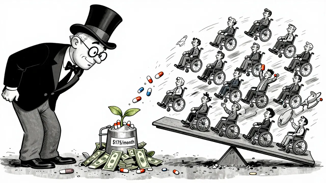 Generic drug factory in India produces low-cost pills, saving thousands of patients from illness.