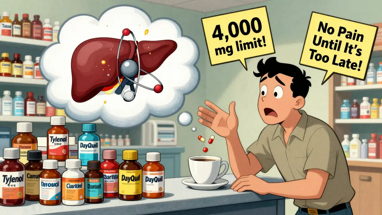 Chaos at pharmacy counter as OTC meds combine into exploding liver warning.